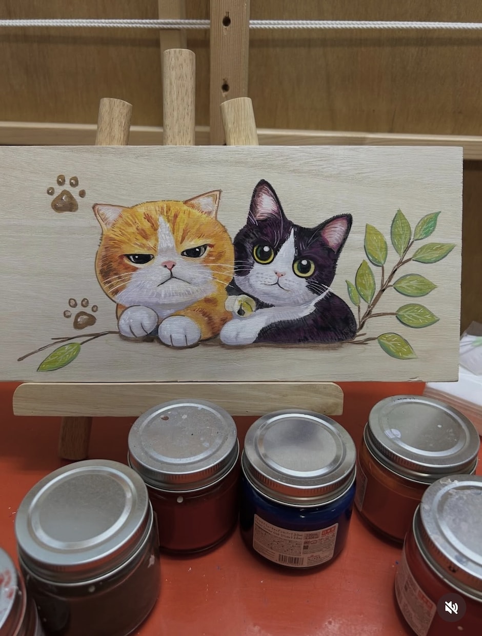 オリジナル 木製表札 ペットイラスト製作します 可愛いペットの表札を手描きで味のある物に仕上げます イメージ1
