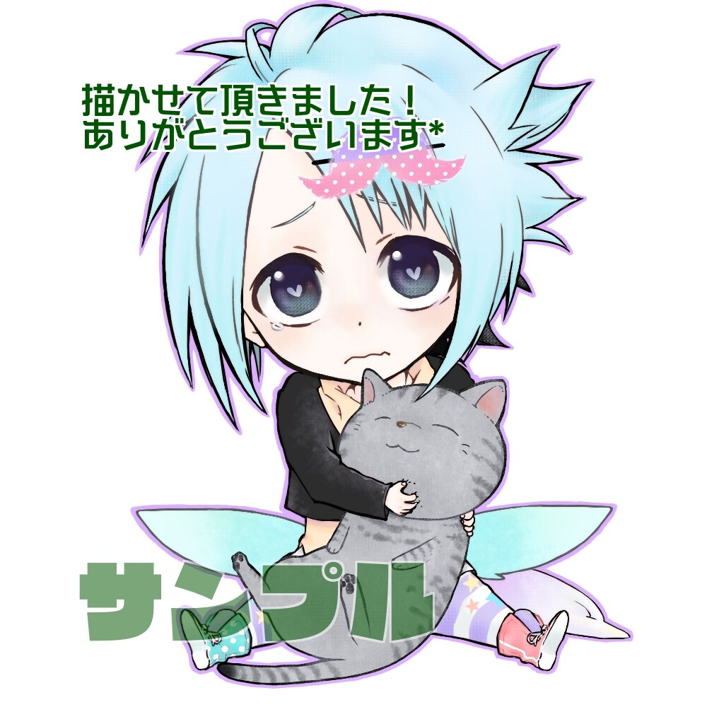 SNSのアイコン描きます あなたが考えたオリジナルキャラクターでアイコン作成致します イメージ1
