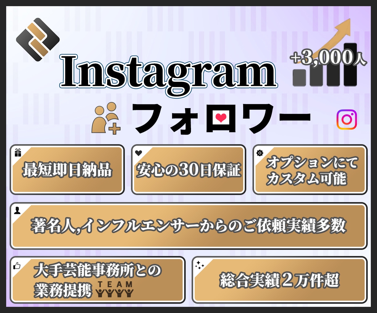 Instagram★3000人増えるまで拡散します 世界中のコミュニティサイトで拡散しリアルユーザーを獲得！ イメージ1