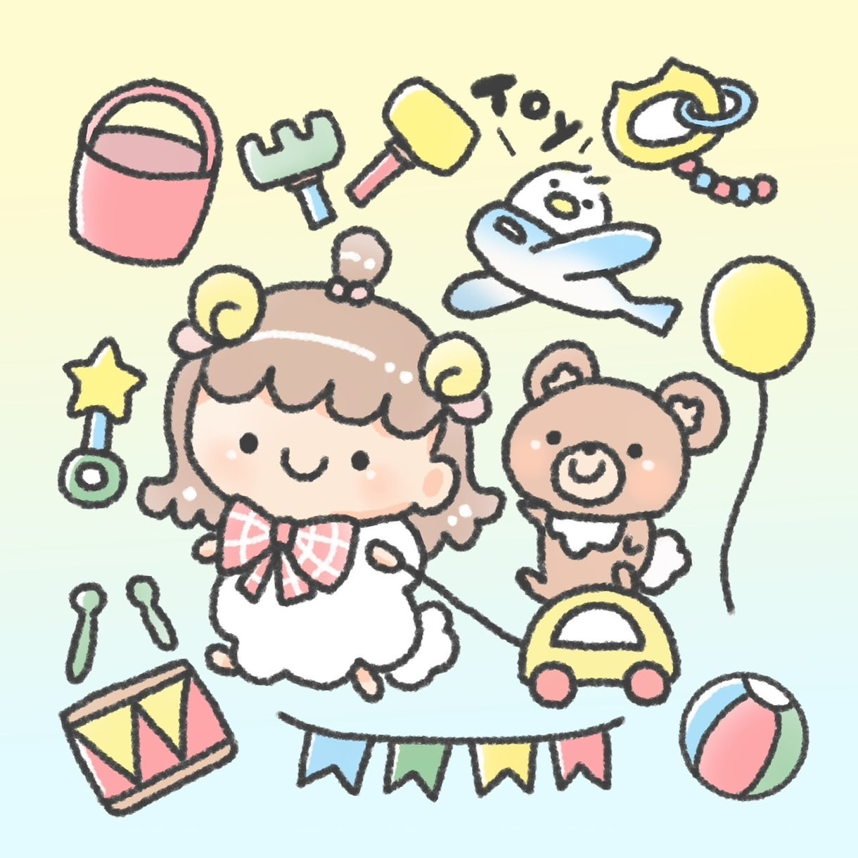 好感度UP！SNS・ブログ使えるイラスト描きます ふわもこタッチ！人物や動物の可愛い癒しイラストが得意です イメージ9