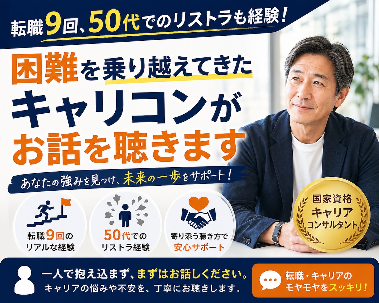 キャリア相談：お仕事のモヤモヤした気持ちを整えます 自分らしい働き方・生き方を一緒に整理して考えましょう！！ イメージ1