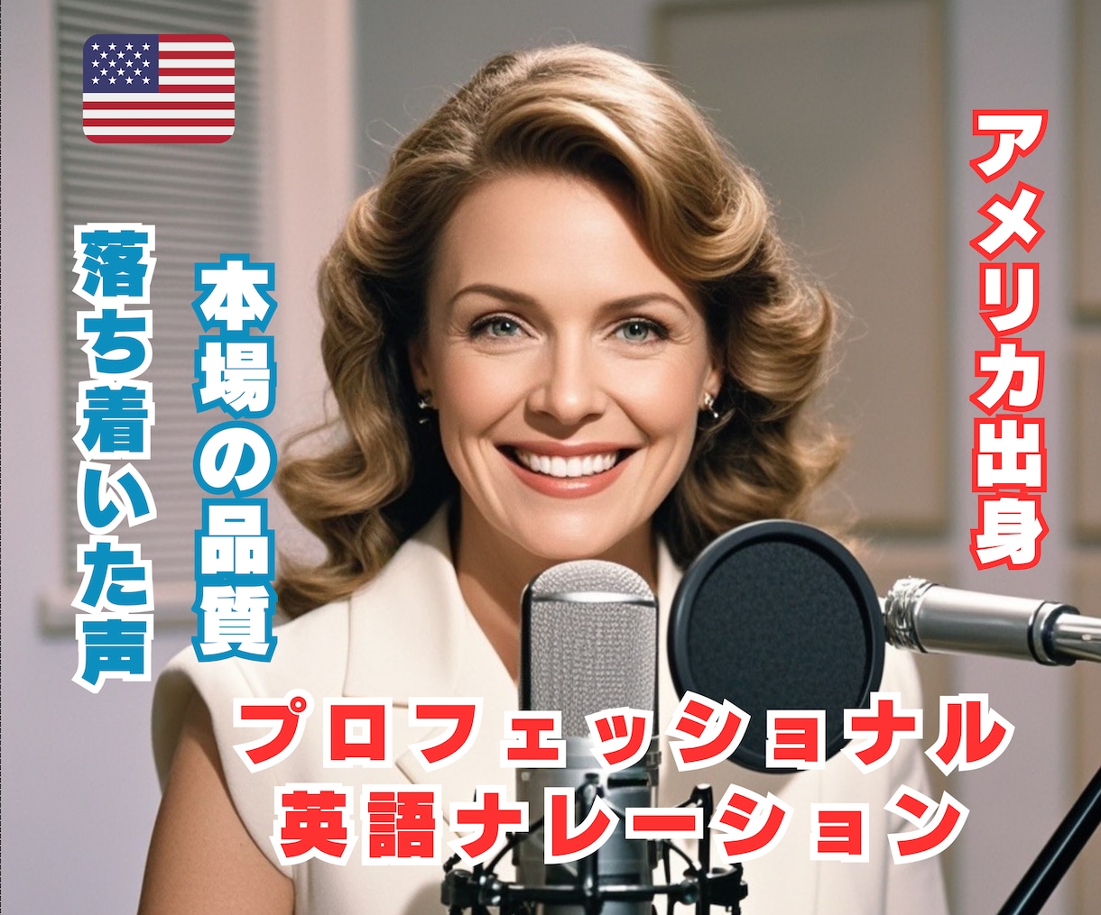 心を落ち着かせる女性英語ナレーションを収録します 本場の声、本場の品質。アメリカ女性ナレーション。 イメージ1