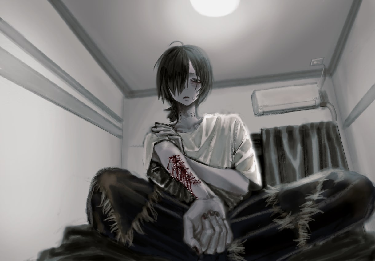 ダークで病み可愛いイラスト制作します ダークで病み可愛いあなただけのオリジナルイラストを制作します イメージ1