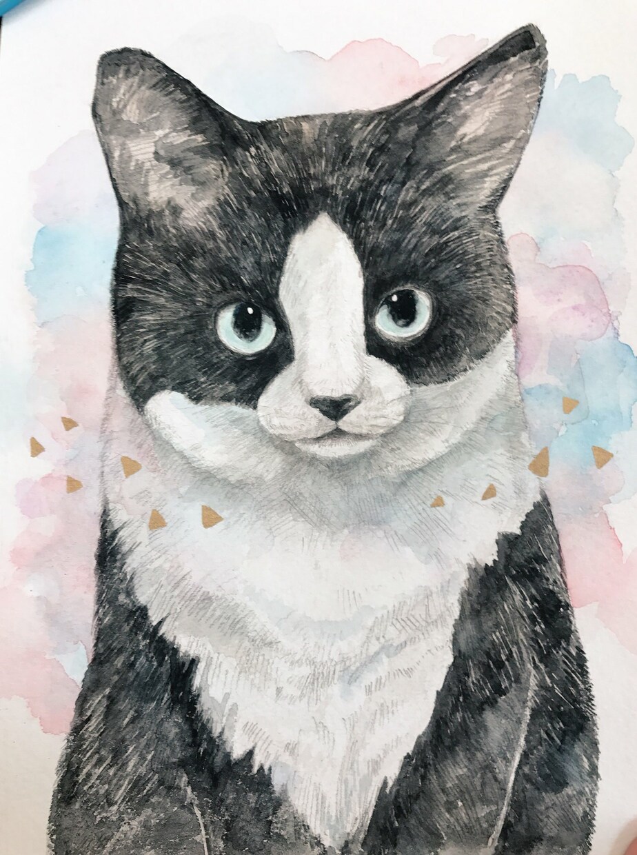 夏休み限定価格★水彩でペットの似顔絵お描きします お客様の大切なご家族を水彩画の優しい雰囲気でお描きします！ イメージ8