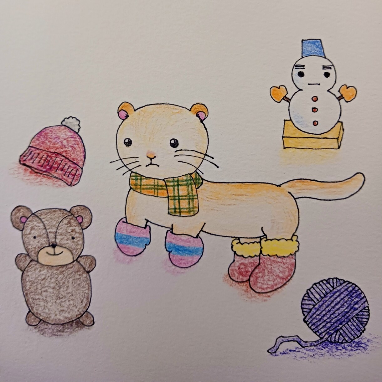 丸っこい、ゆるい、かわいいイラストを描きます 手描きの温かみとほのぼのした癒しを感じていただけると幸せです イメージ5
