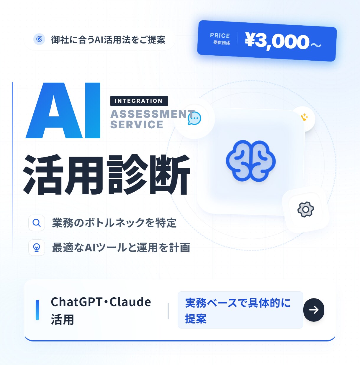 御社に合うAI活用法を診断します ChatGPT・Claude活用を実務経験から具体的に提案 イメージ1