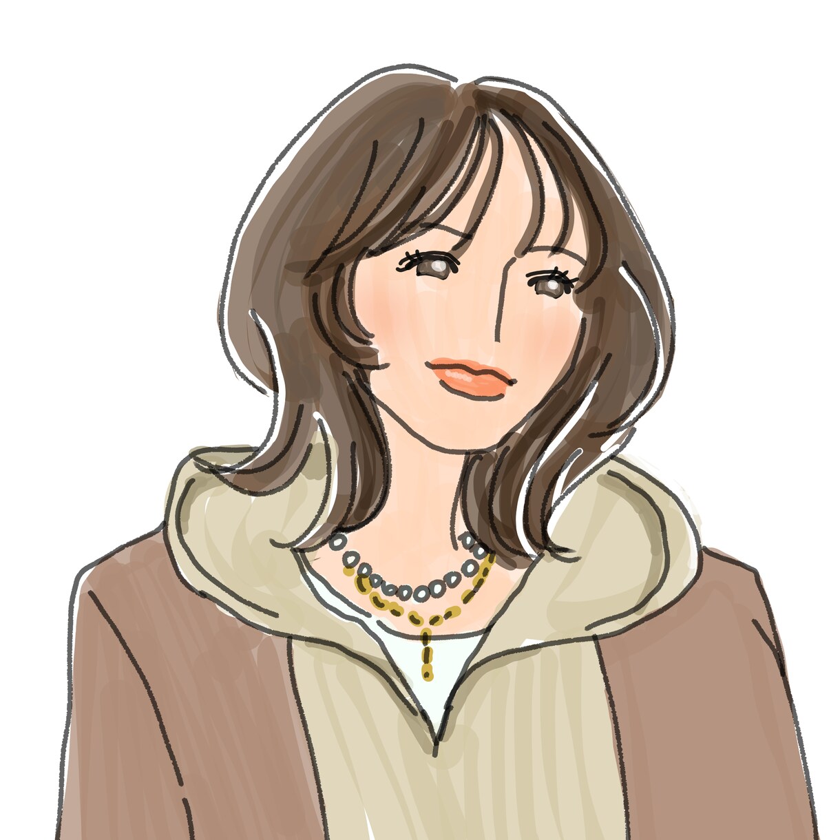 デフォルメ似顔絵描きます オシャレでシンプルなイラストであなたの似顔絵描きます イメージ2
