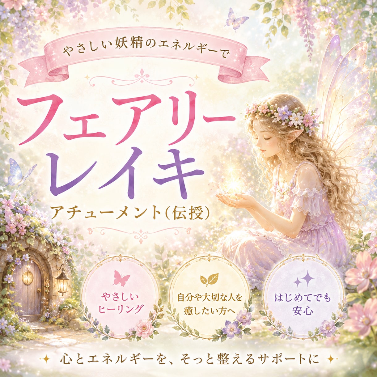 フェアリーレイキをアチューメントします マニュアルの他に、可愛いオリジナル補足説明付きです。 イメージ1