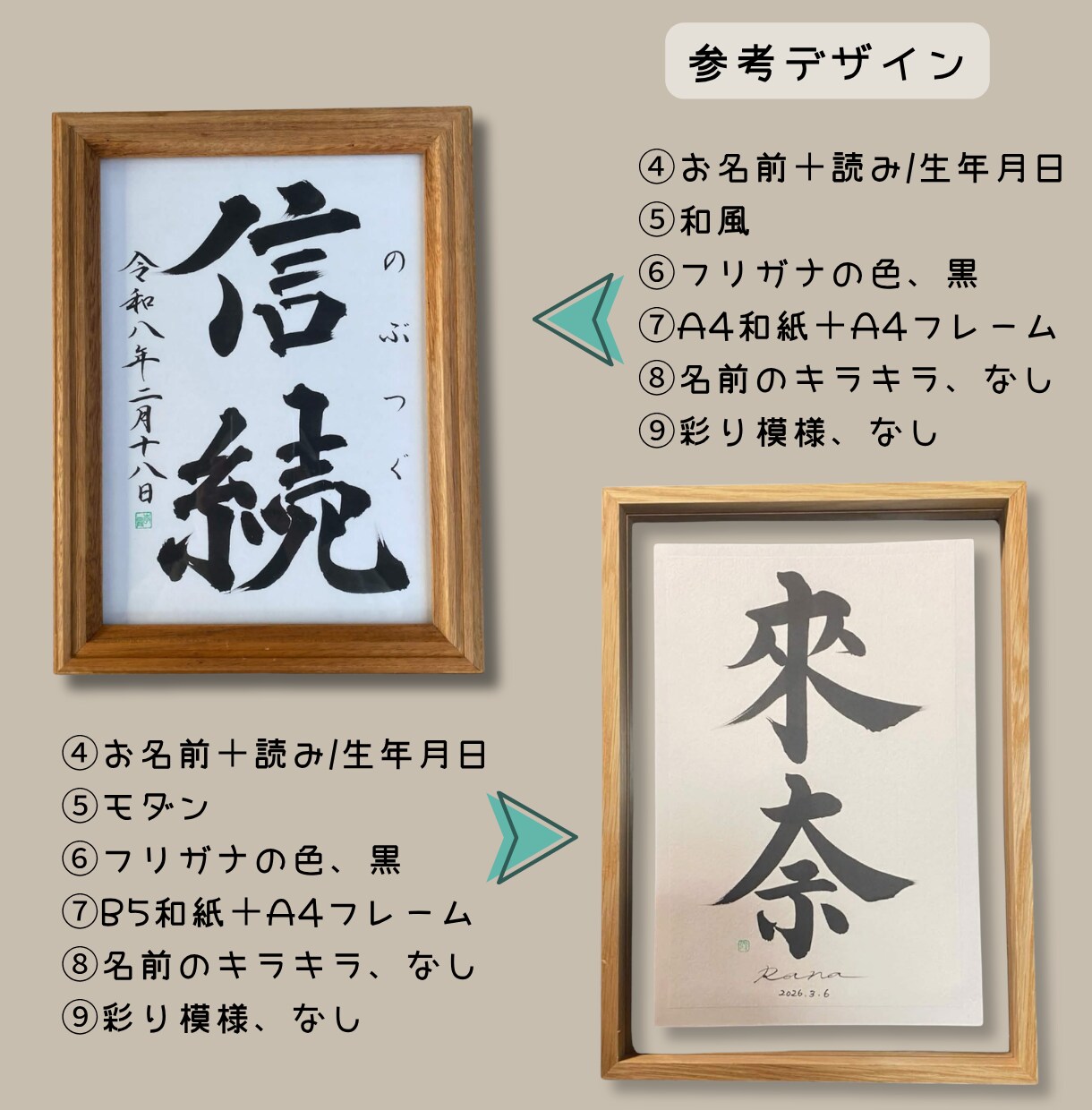 世界にひとつだけの手書き命名書をお創りします 未来へ残したい命名書。お名前に込めた想いをお聴かせください イメージ8