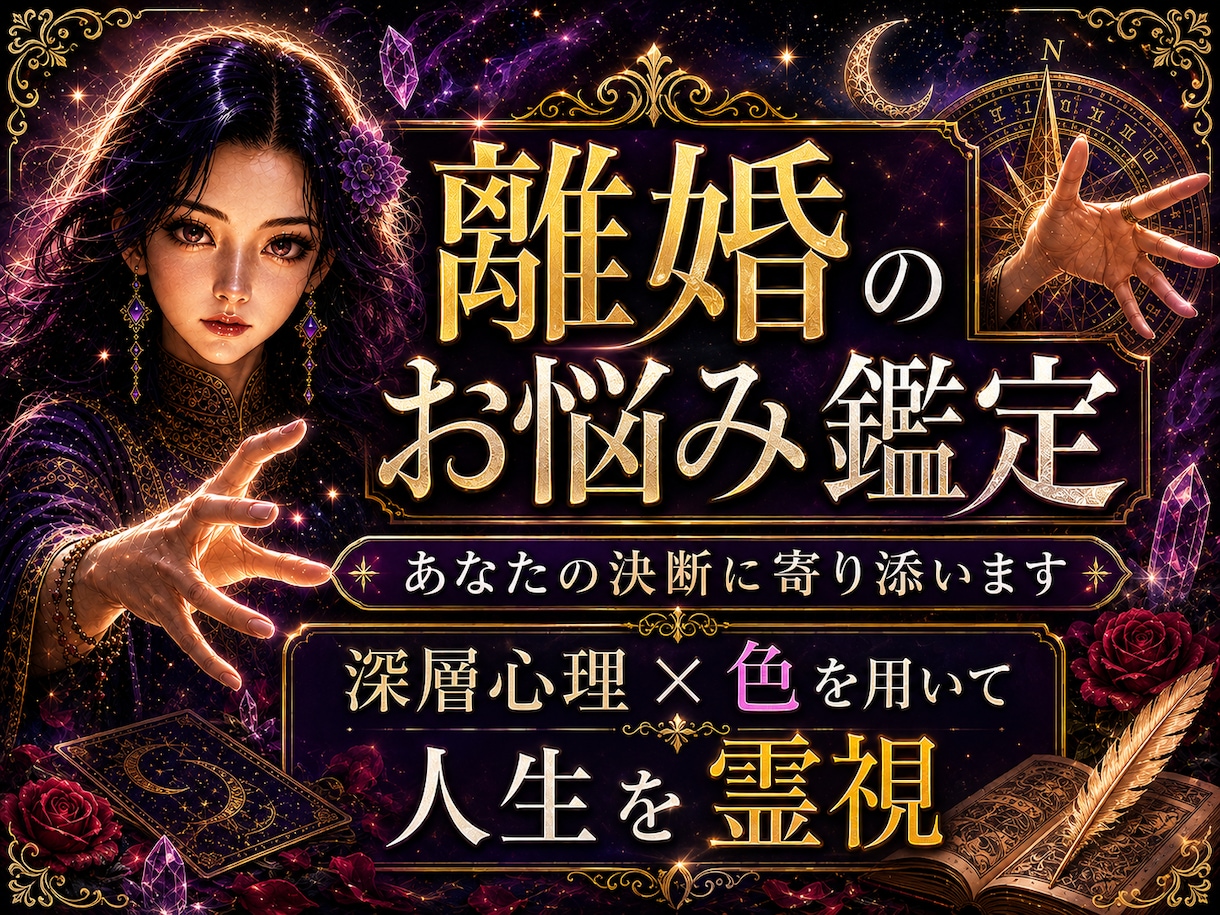 即日、1万文字で【離婚・別居】のお悩みを鑑定します 【特典付き】お相手の本音・これからの流れ・転換期を鑑定 イメージ1