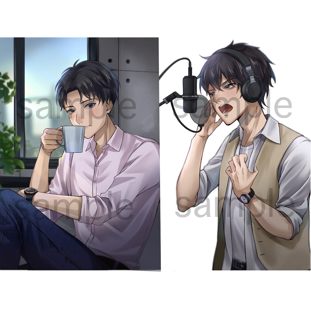 アイコン/イラスト等制作致します 色気のあるかっこいい男女をお描きします❀·° イメージ7