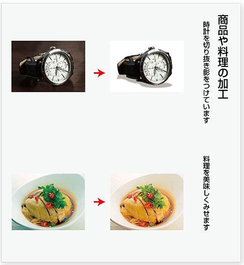 写真や画像の加工・修正をいたします Webで行ってきた画像加工の経験が活かせることと思います。 イメージ5