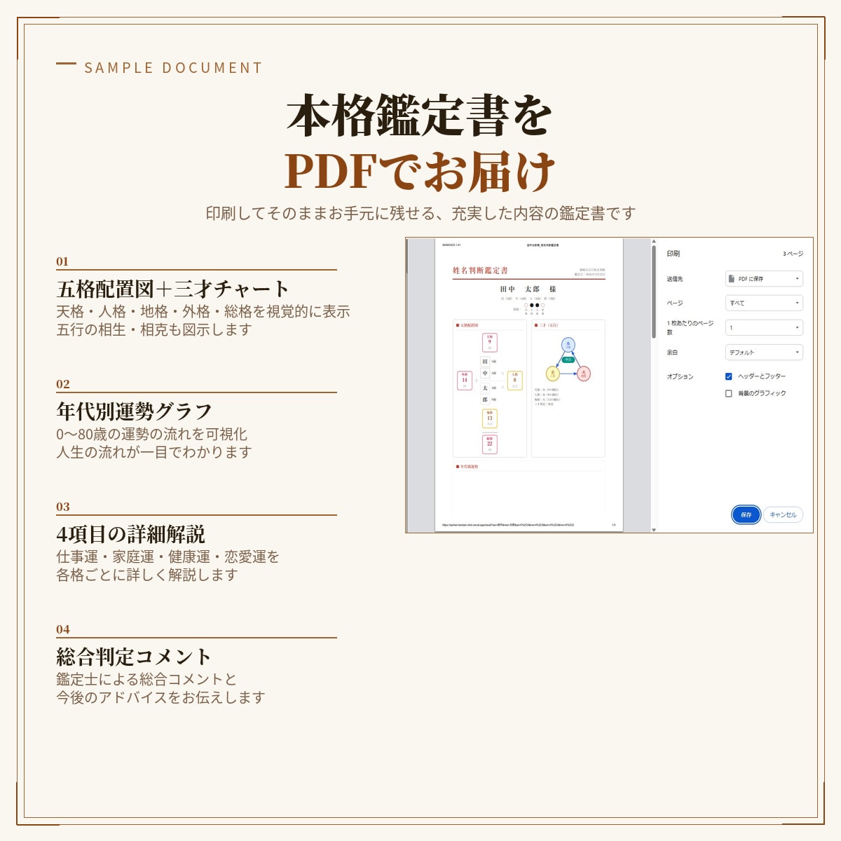 熊崎式で姓名鑑定いたします 名前に宿る運命を本格PDF鑑定書でお届け イメージ2