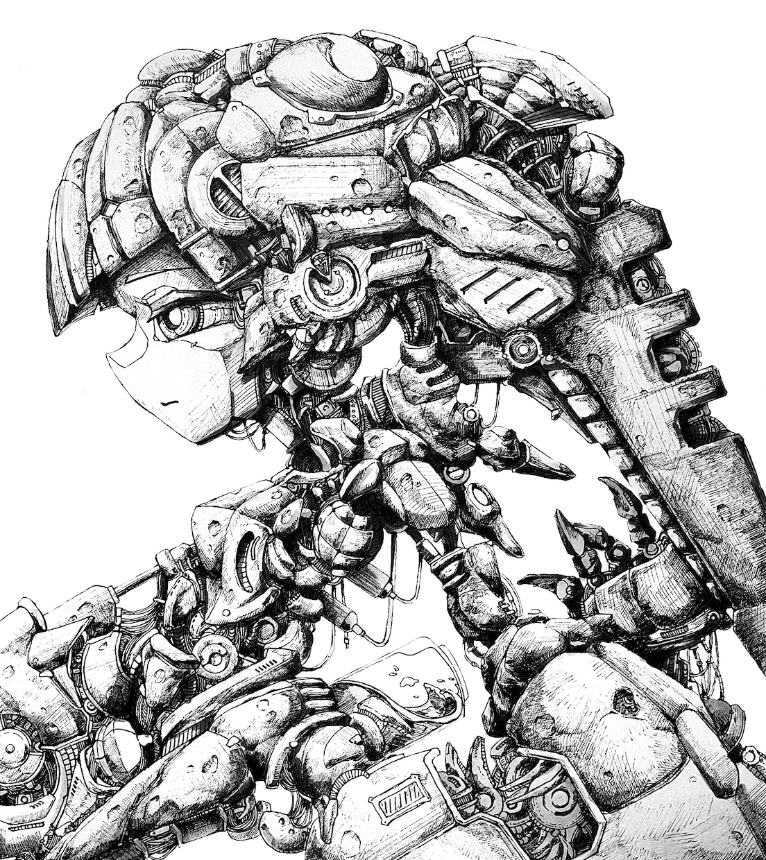 機械チックなペン画描きます ゴチャゴチャしたした格好よさを イメージ1