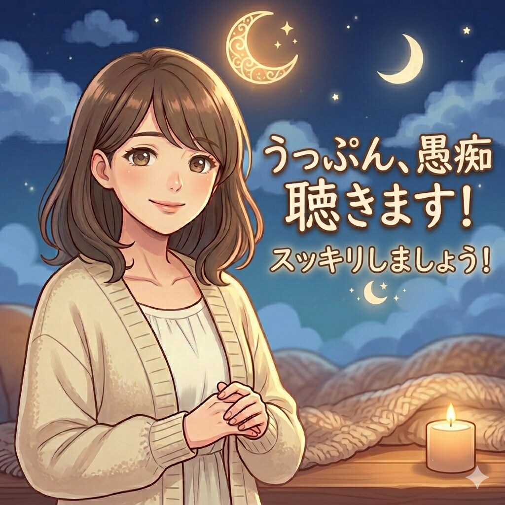 今すぐ吐き出したいうっぷん、愚痴聴きます 話すと楽になる！話すことでわかることがある！ イメージ1