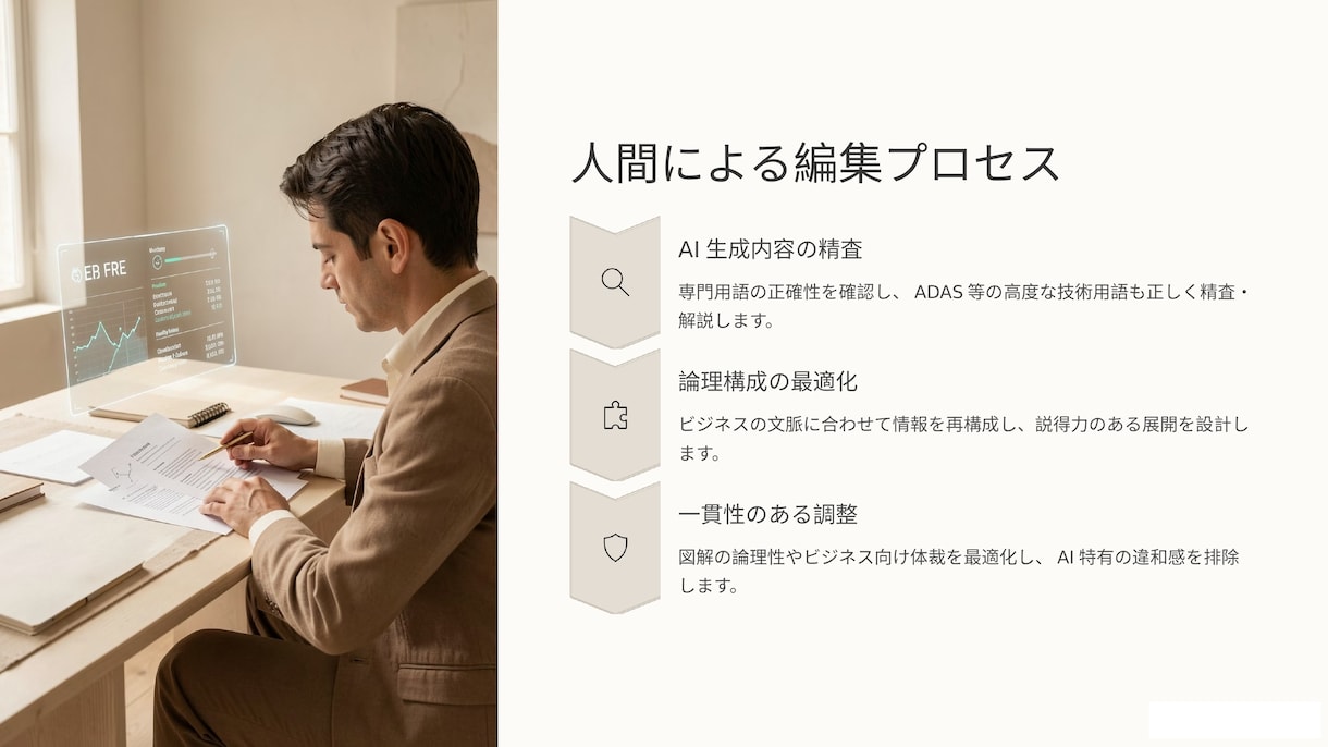 AI×人の手で音声を伝わる資料に仕上げます 文字起こしから構成・資料化まで一貫対応。技術系も対応可 イメージ5
