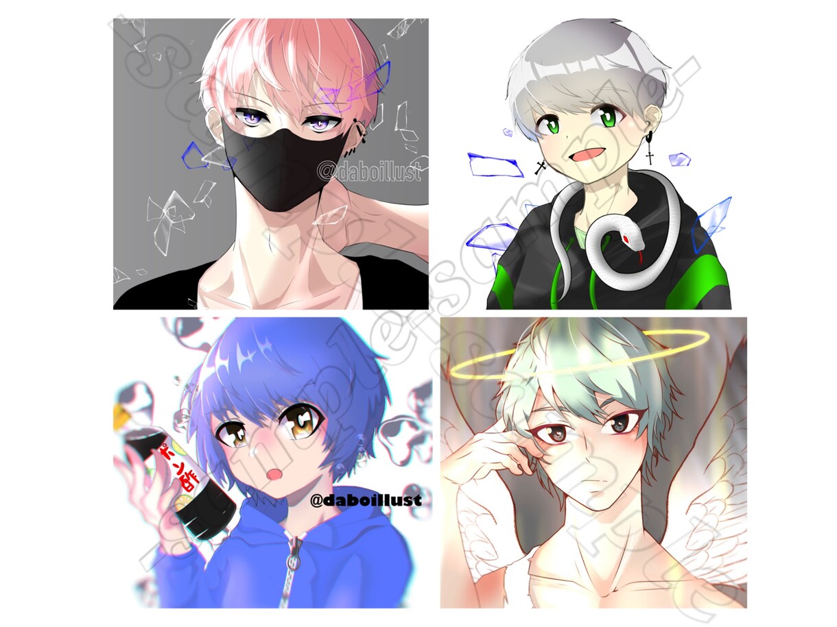 1名様限定価格‼️アイコン描きます 【値引き中‼️】かっこいい！かわいい！あなただけのアイコン！ イメージ1
