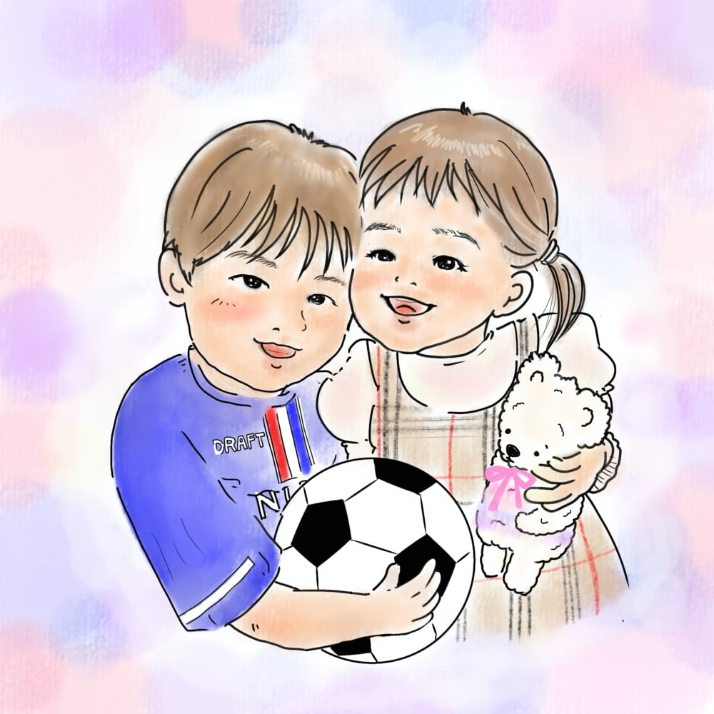 期間限定価格✧︎ゆるふわ似顔絵描いてます 記念日や行事に♡ほんわか似顔絵＆おしゃれ線画を限定価格で⭐︎ イメージ1