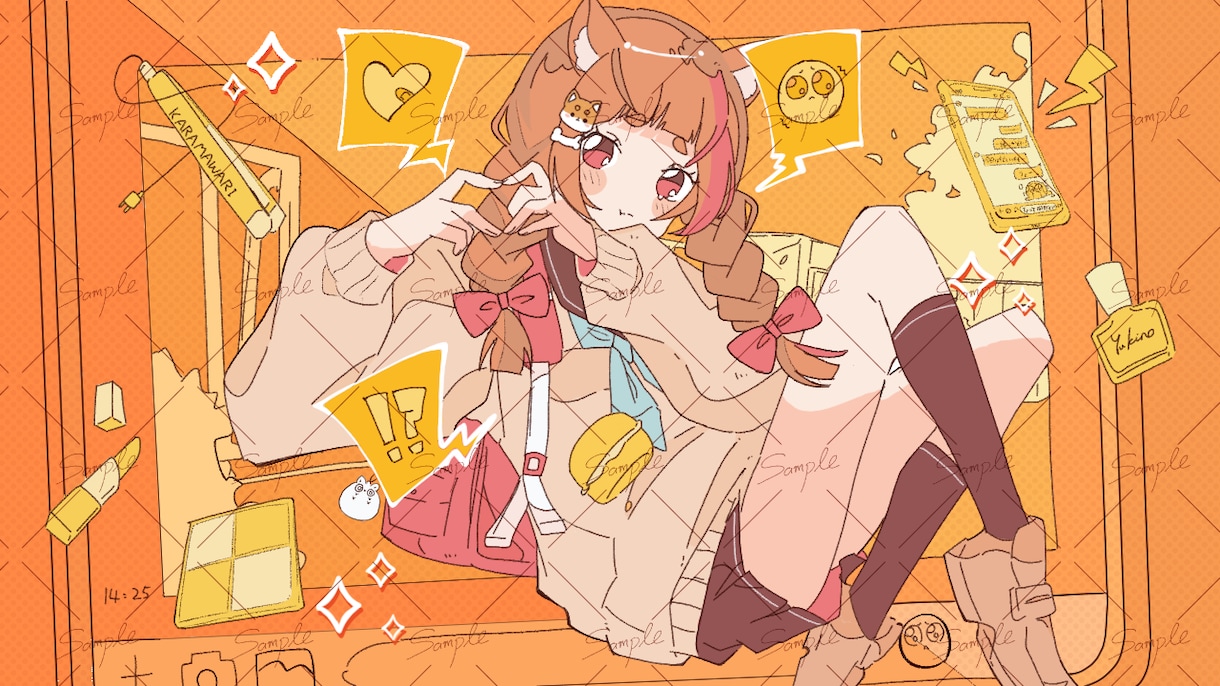 歌ってみた用イラストを作成します 本家に寄せたテイストでお描きします！描きおろしも可能です！ イメージ6