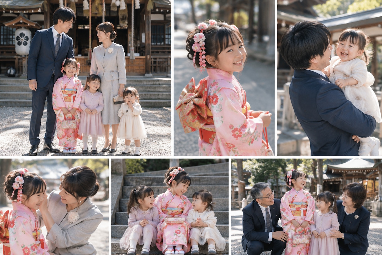 七五三・お宮参りの自然な家族写真を出張撮影ます 【明石・神戸・加古川】自然な笑顔や何気ない瞬間を残します イメージ1