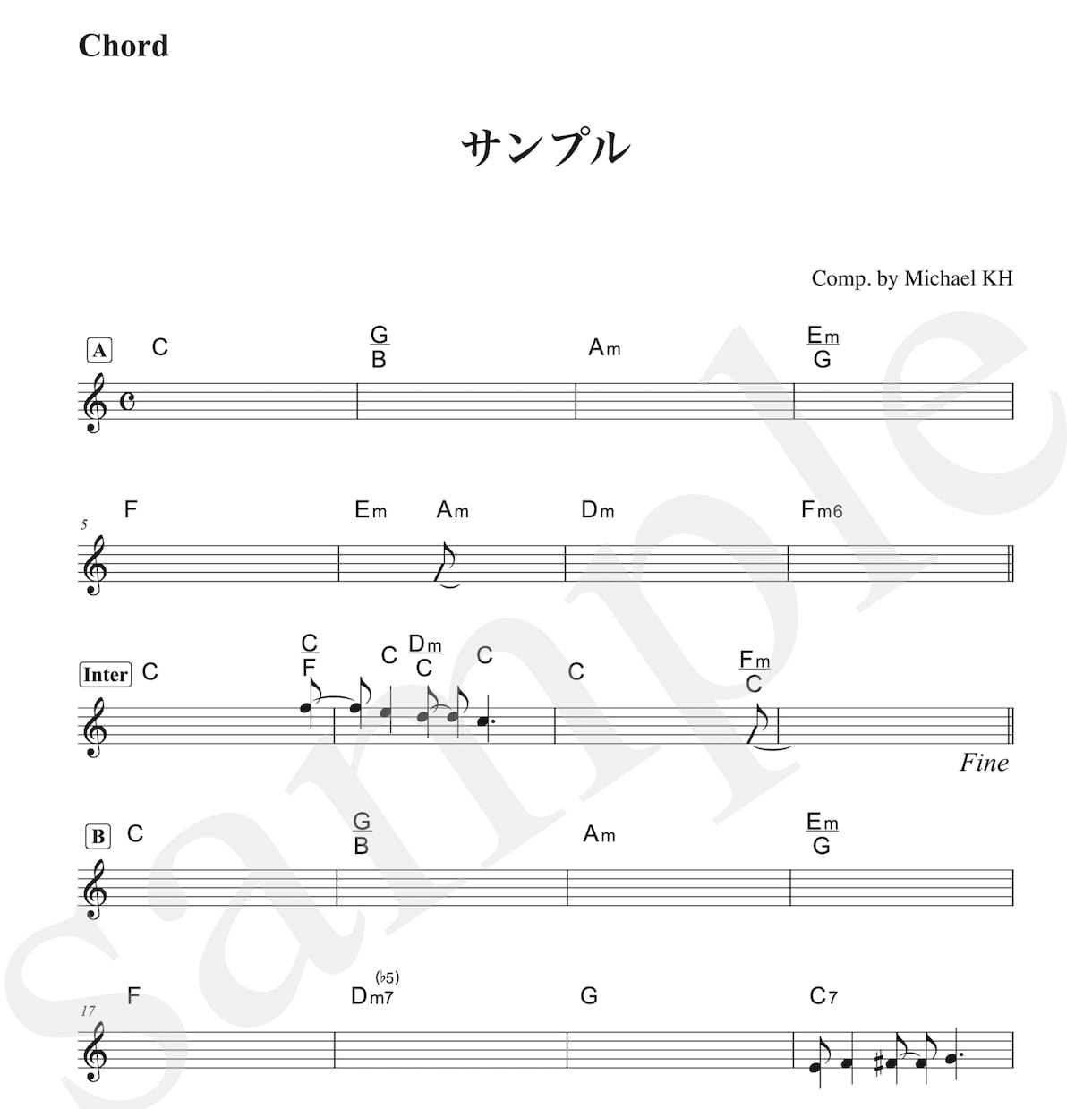 移調譜、採譜、浄書など、様々な譜面を作ります 10年以上のFINALEの経験を生かして綺麗な譜面を作ります イメージ7