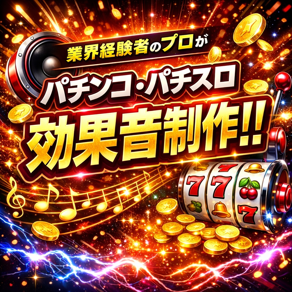 業界経験者のプロがパチンコ効果音を制作いたします パチンコ風の効果音が欲しい・実用的なパチスロサウンドが欲しい イメージ1