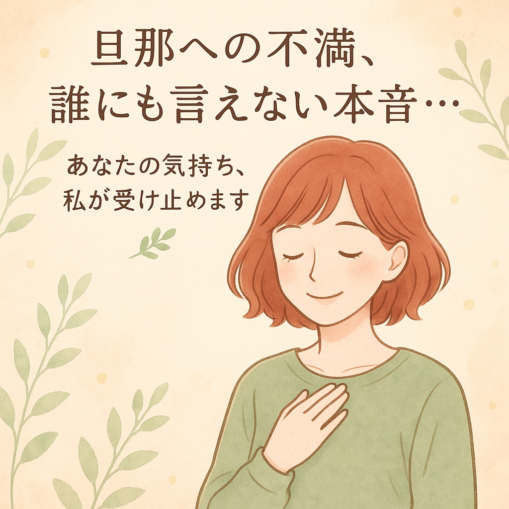 旦那にもう疲れた本音、私が受け止めます 必ず寄り添う事を約束します。わたしも経験者です！ イメージ1