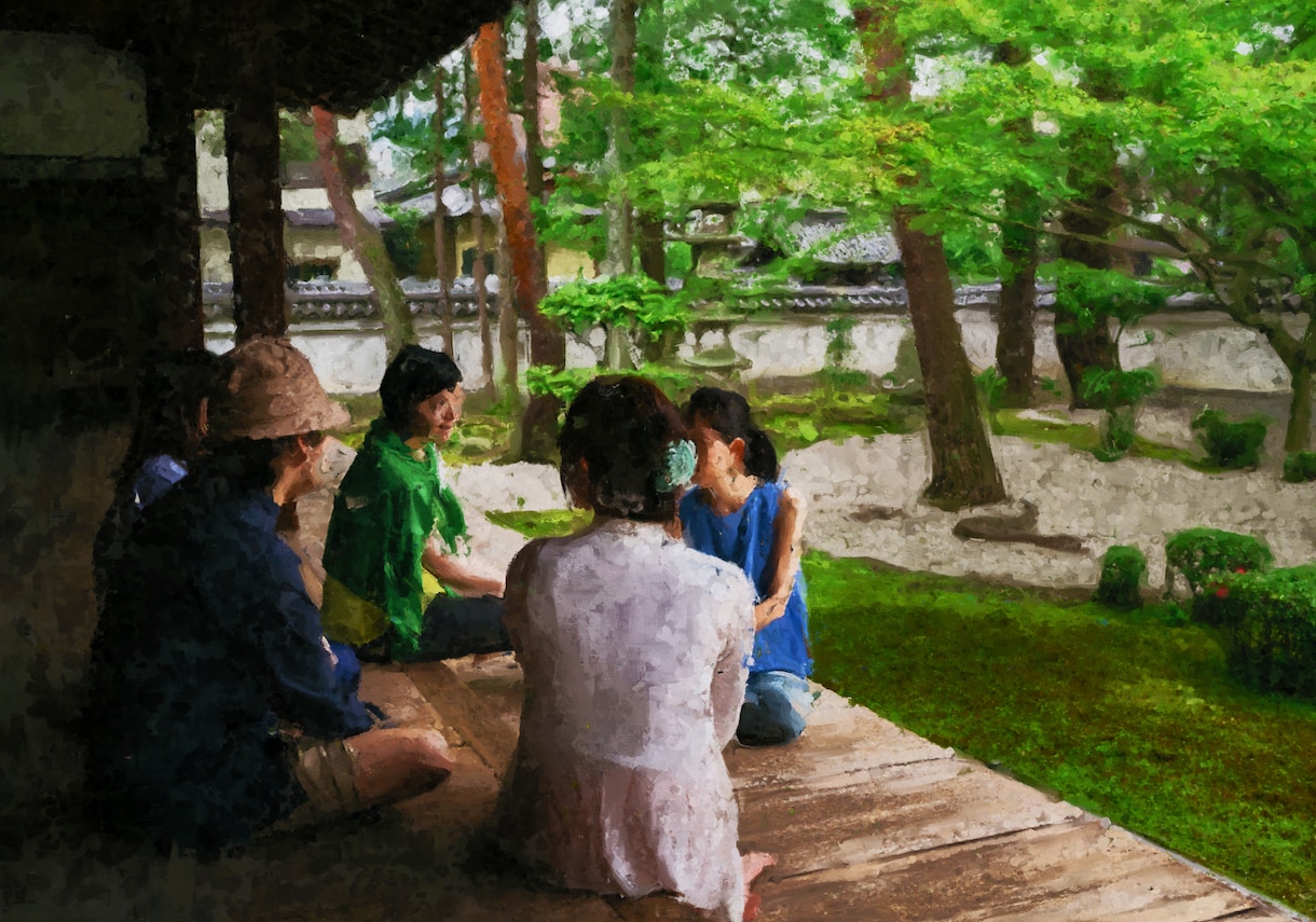 写真をもとに油絵風イラストを制作いたします お持ちの写真を、「印象派風の油絵」にしてみませんか! イメージ7