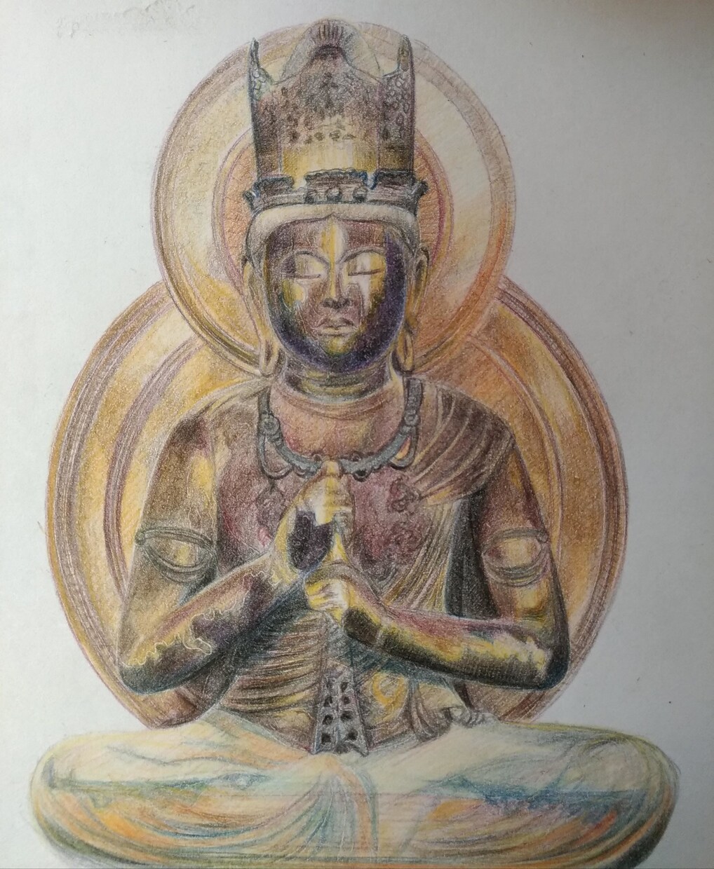 仏画、肖像画をお描きます 顔彩、鉛筆などを使って、細密に描きます。 イメージ6