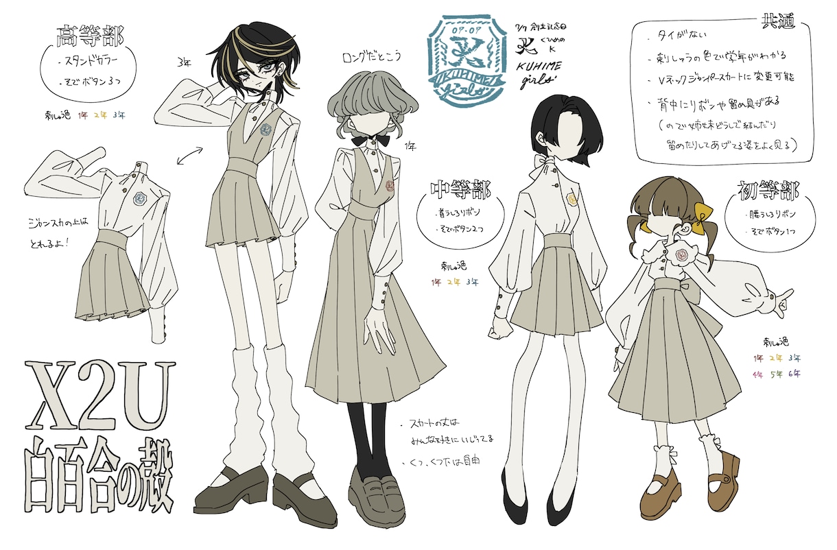 キャラクターの衣装デザイン承ります TRPGでの衣装合わせや、創作キャラの衣替え等にどうぞ！ イメージ3