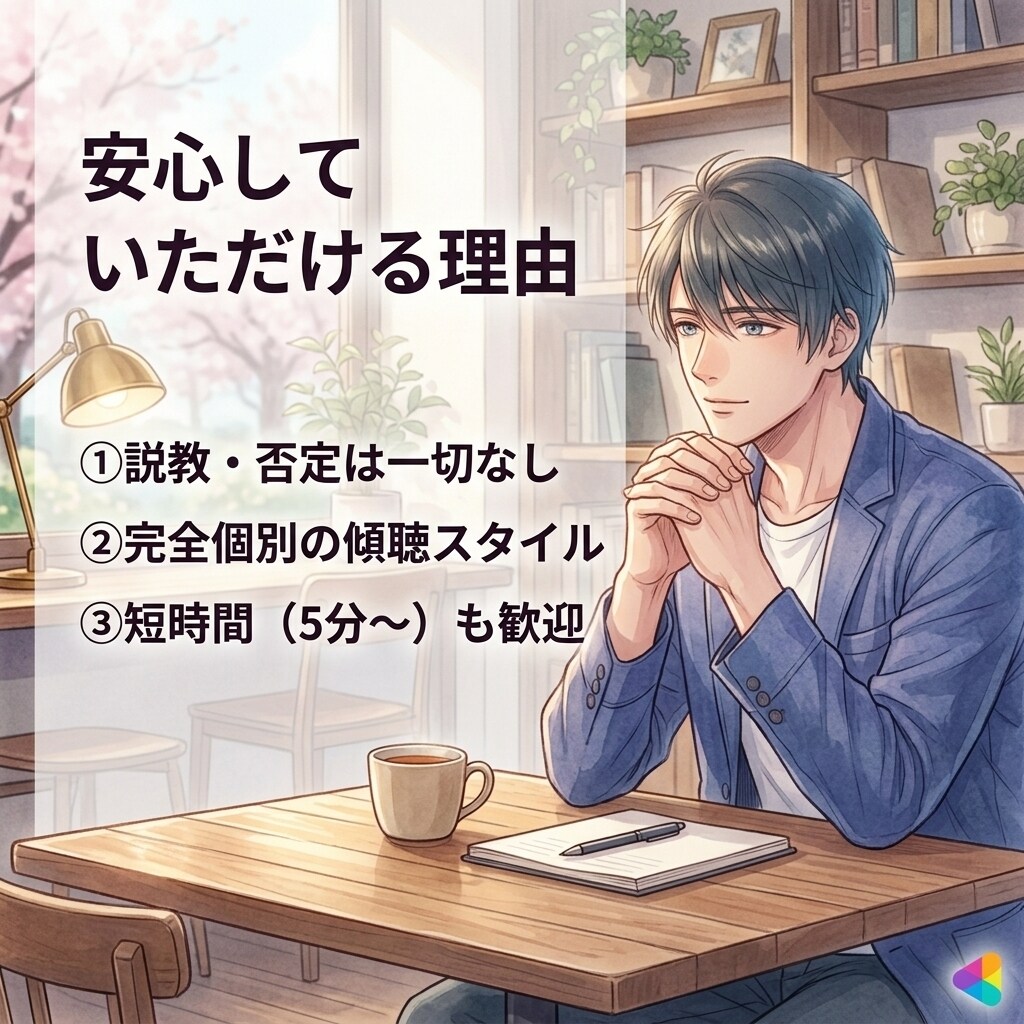 一人で悩んでいませんか？どんな悩みも電話で承ります 誰にも言えない悩み、誰かに言いたい悩み、ありませんか？ イメージ7