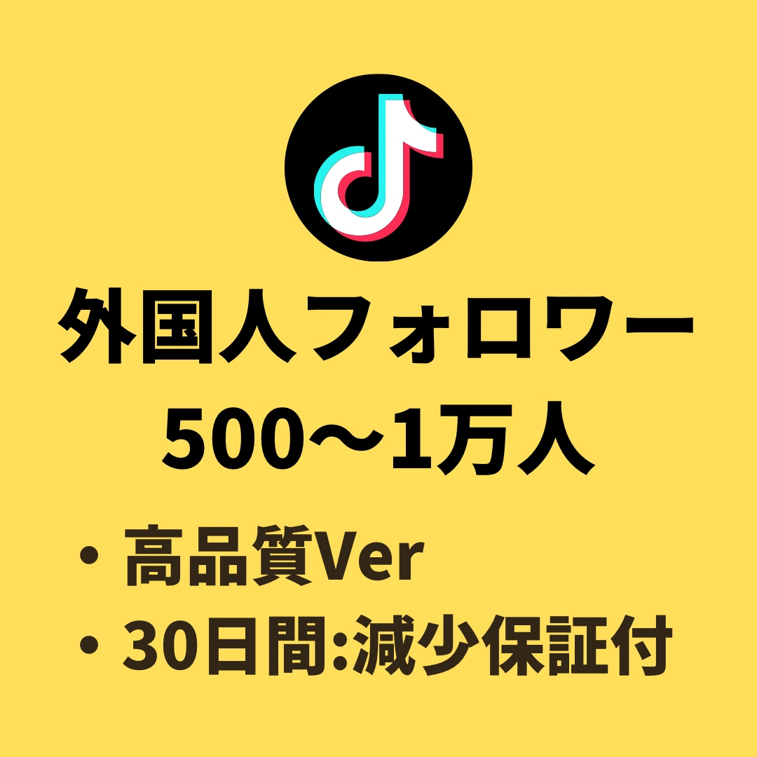 TikTokの外国人フォロワー+500人増やします 【TikTok】外国人フォロワー(+500人)増加 イメージ1
