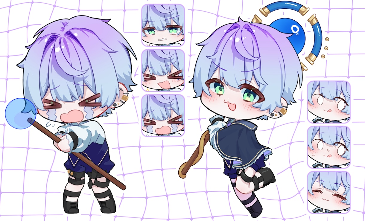 可愛くて見やすいミニキャライラストを制作します キラキラで可愛らしいSDイラストです！ イメージ1