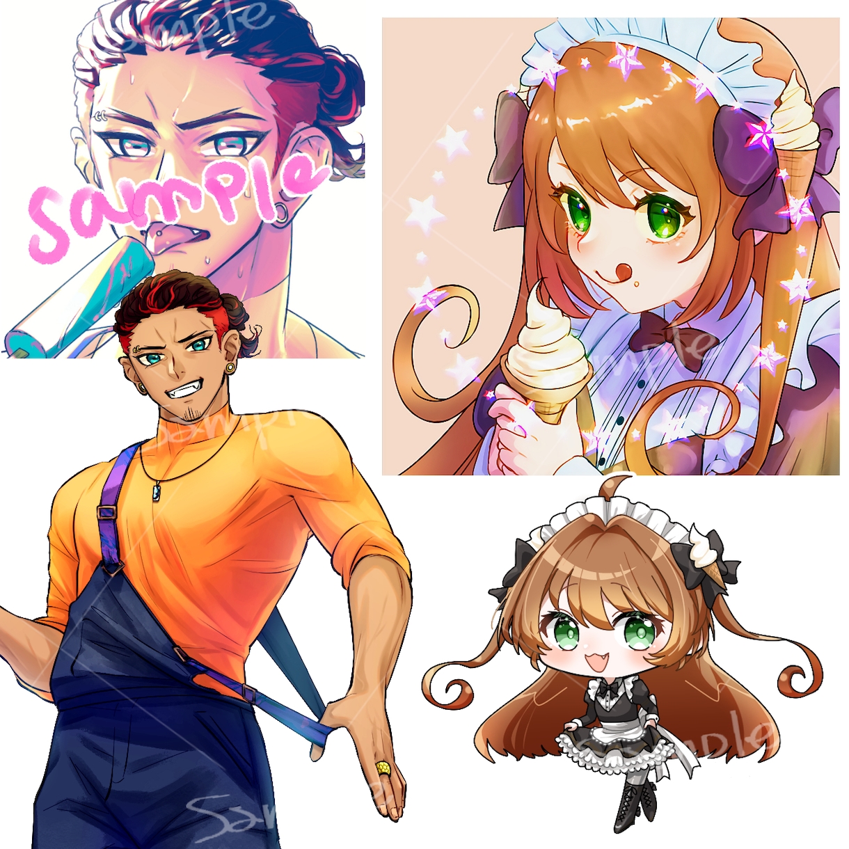 IRIAM活動セット立ち絵・SD・アイコン描きます IRIAM用イラストが全て揃う！ イメージ2