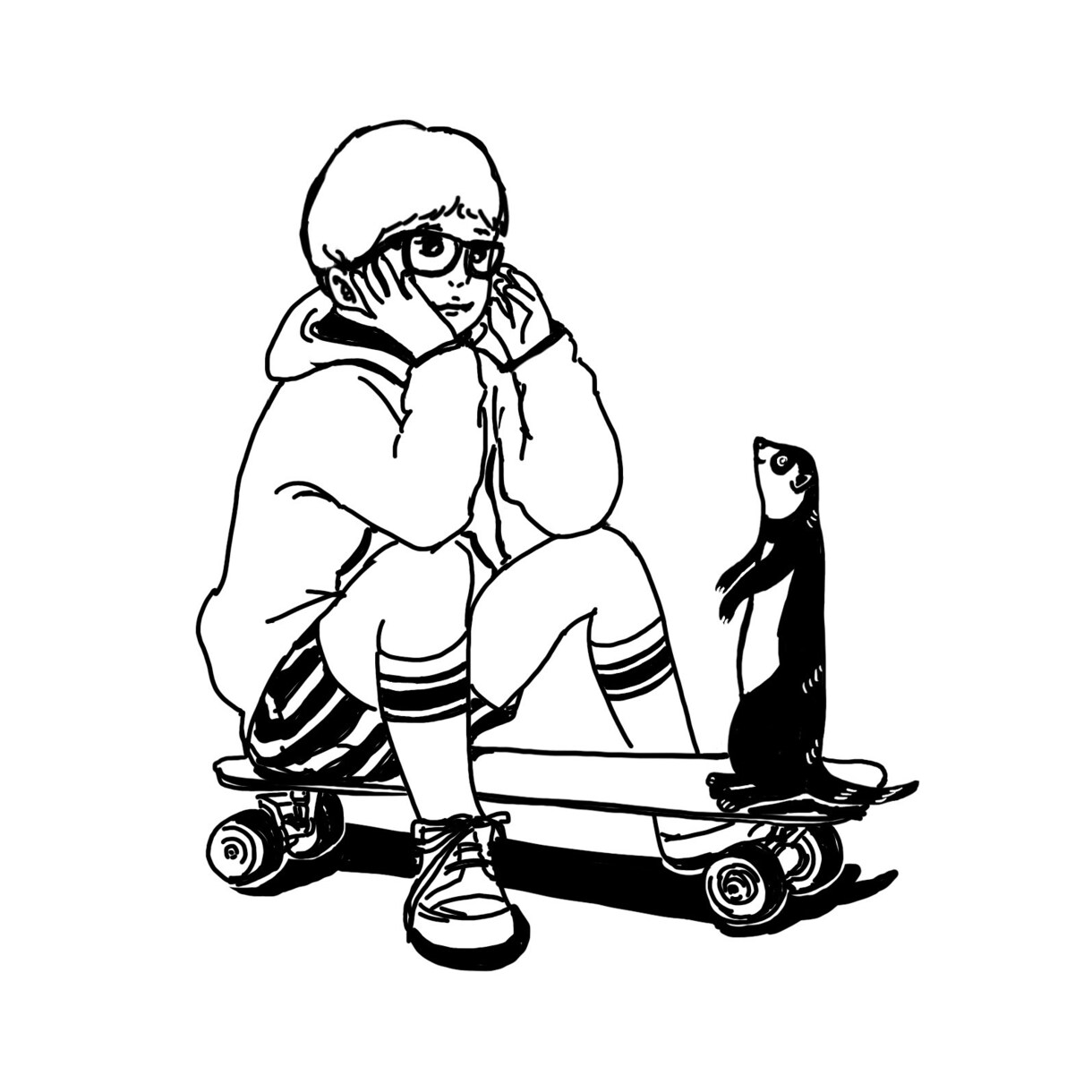 日常を切り取るやさしい線のシンプルイラスト描きます SNS・冊子にも ◎おしゃれでゆるい似顔絵やイラスト描きます イメージ1