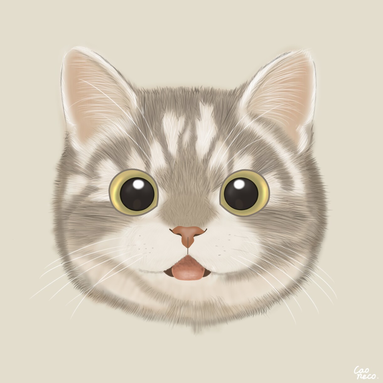 猫似顔絵描きます お写真をもとに可愛い猫ちゃんを描きます イメージ3