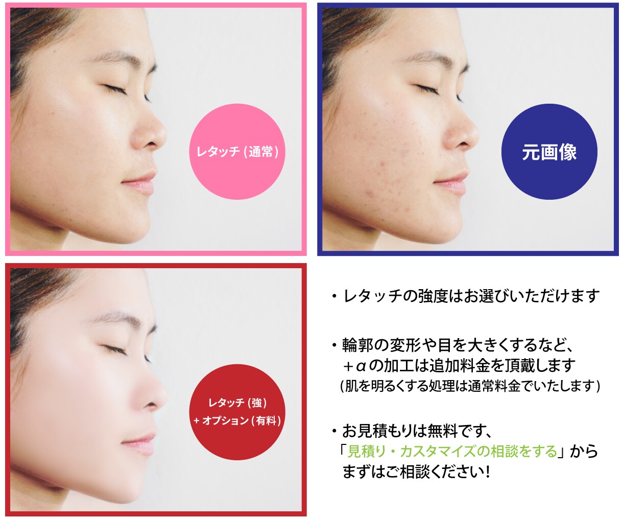 Photoshopで写真を美肌加工いたします お顔と肌の質感を保ったままきれいにレタッチします イメージ8