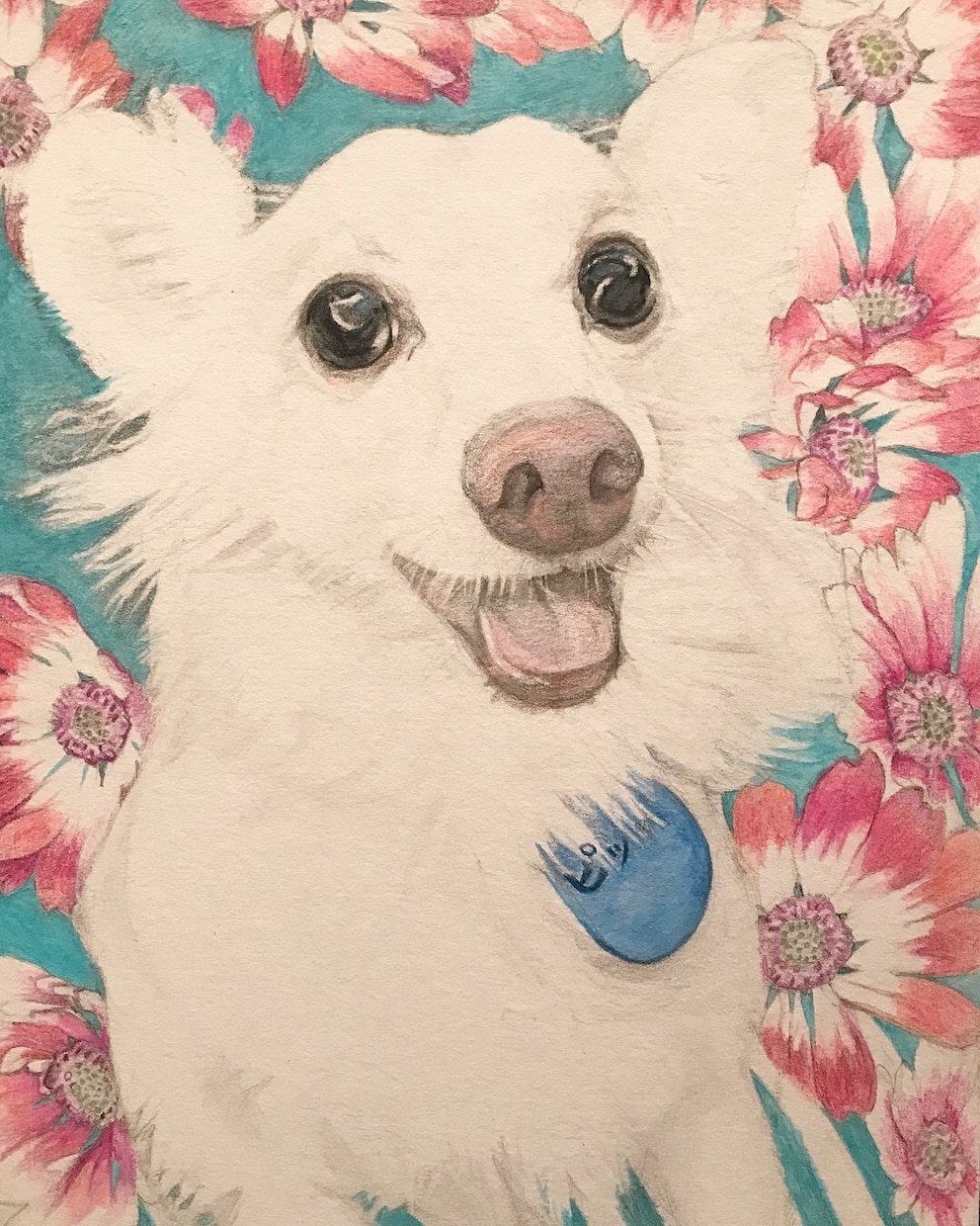 写真からリアルな鉛筆・色鉛筆の似顔絵をお届けします 動物好きな画家が心を込めて絵がきます。 イメージ5
