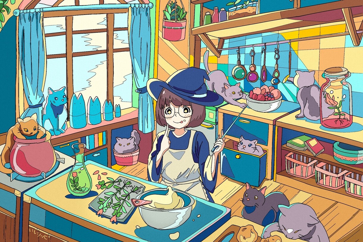 背景込みのカラフルなイラストを描きます 壁紙や一枚絵、サムネイルなど制作します イメージ7