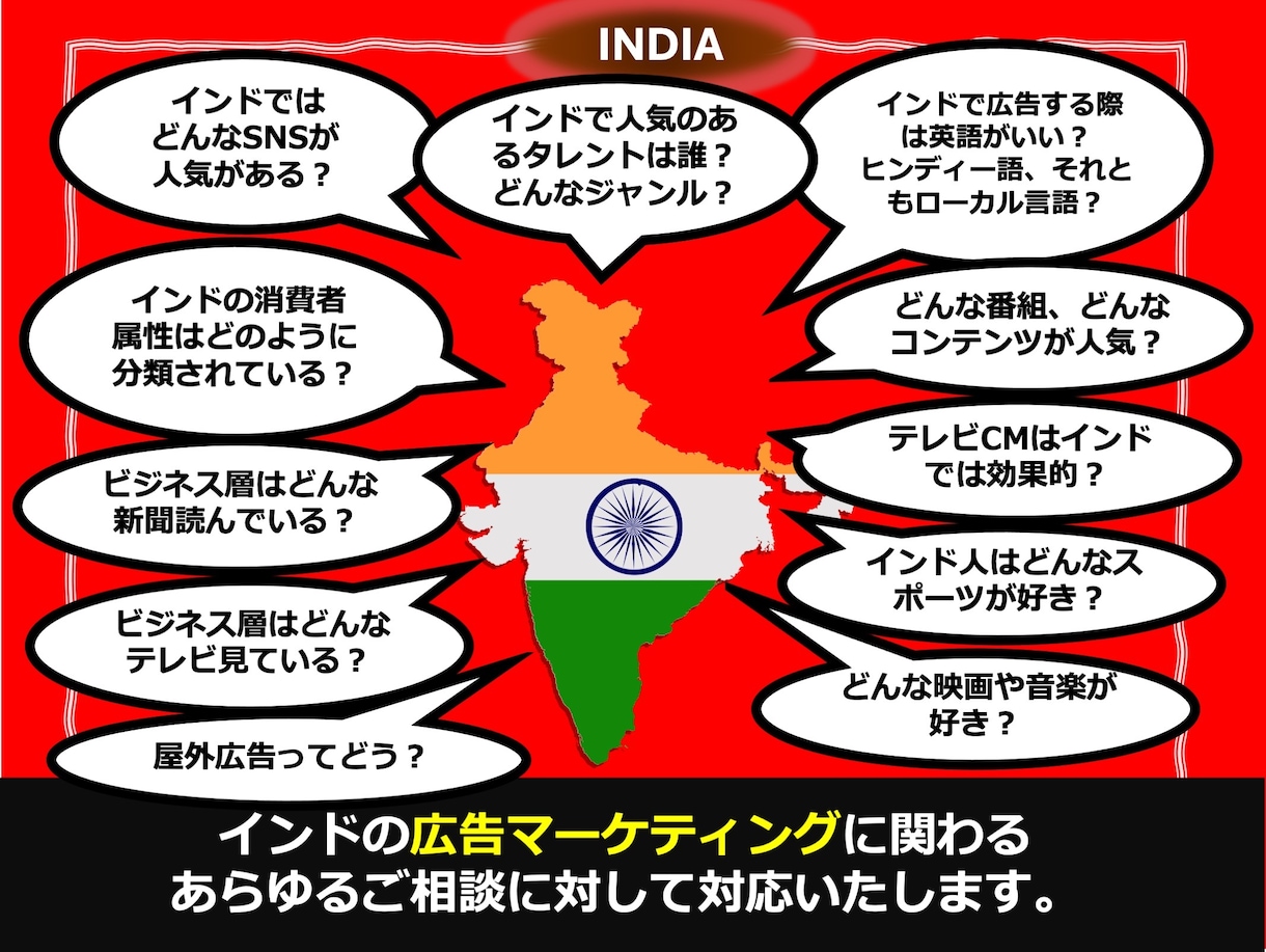 インド市場の広告マーケティングのご相談承ります わかりにくいインドの広告マーケティングをわかりやすく解明 イメージ2