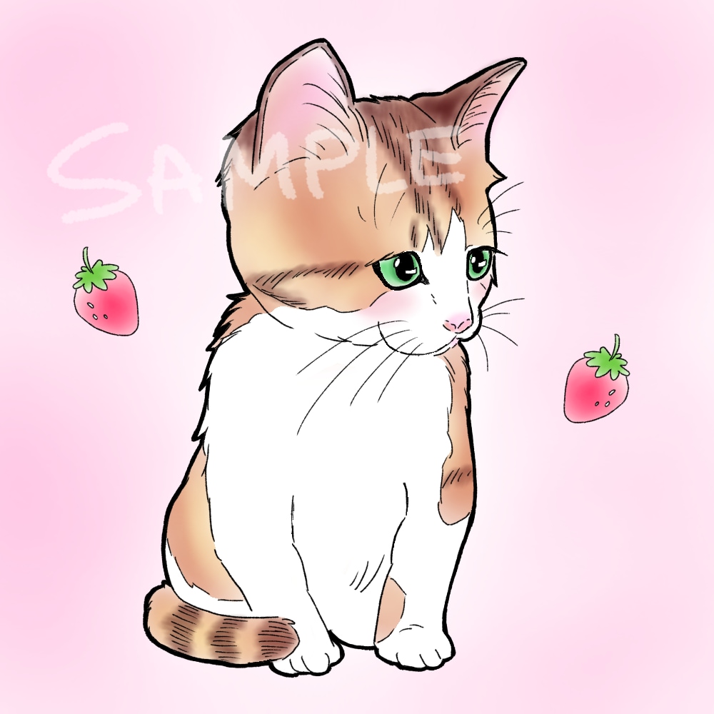 かわいい猫ちゃんの絵をお描きします ご自身用、ご家族お友達のプレゼント用にいかがしょうか？ イメージ5
