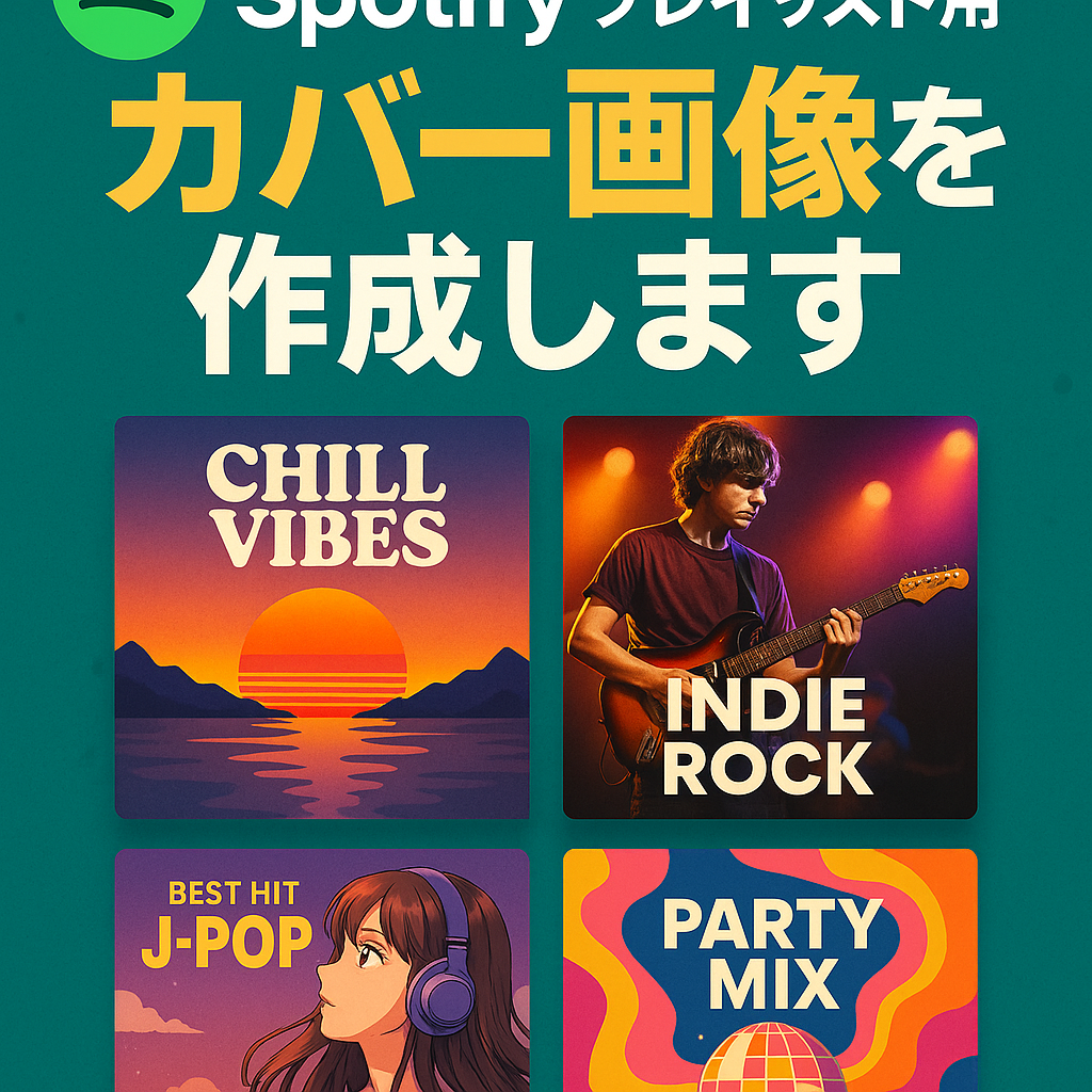 Spotifyプレイリストカバーを制作します あなただけのカバーアートを制作 イメージ1