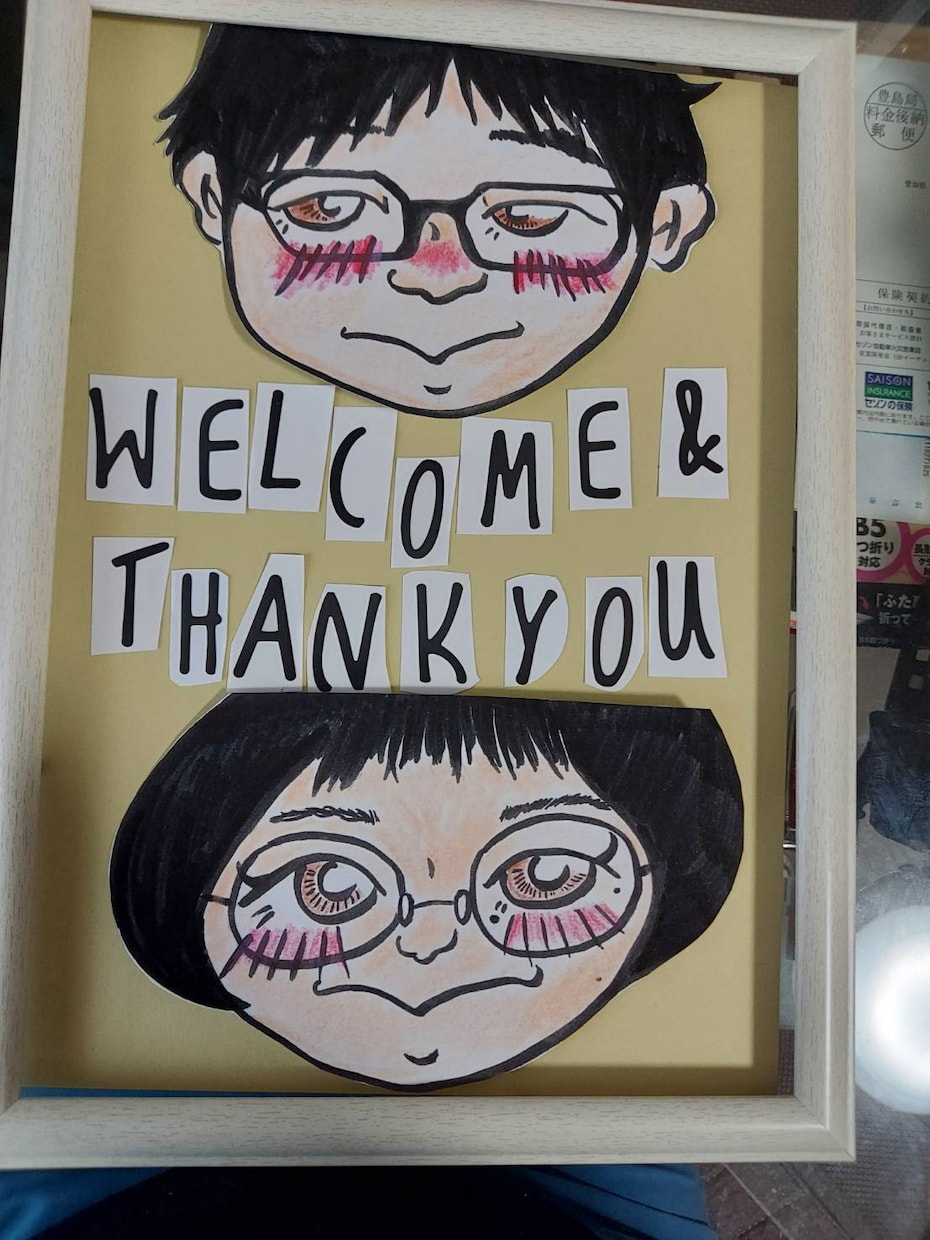 柔らかな、ウェルカムボード、似顔絵を作成してます あなたの感謝、幸せをお手伝い、描いて、お届けします！ イメージ2