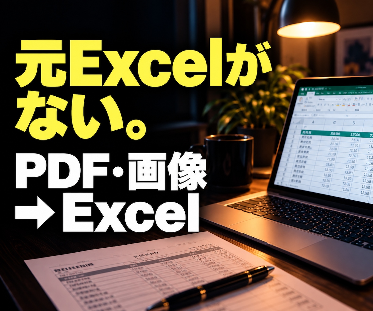PDF・画像の表を編集できるExcelに作ります 元データがなくてもOK。入力・編集できるExcel表にします イメージ1