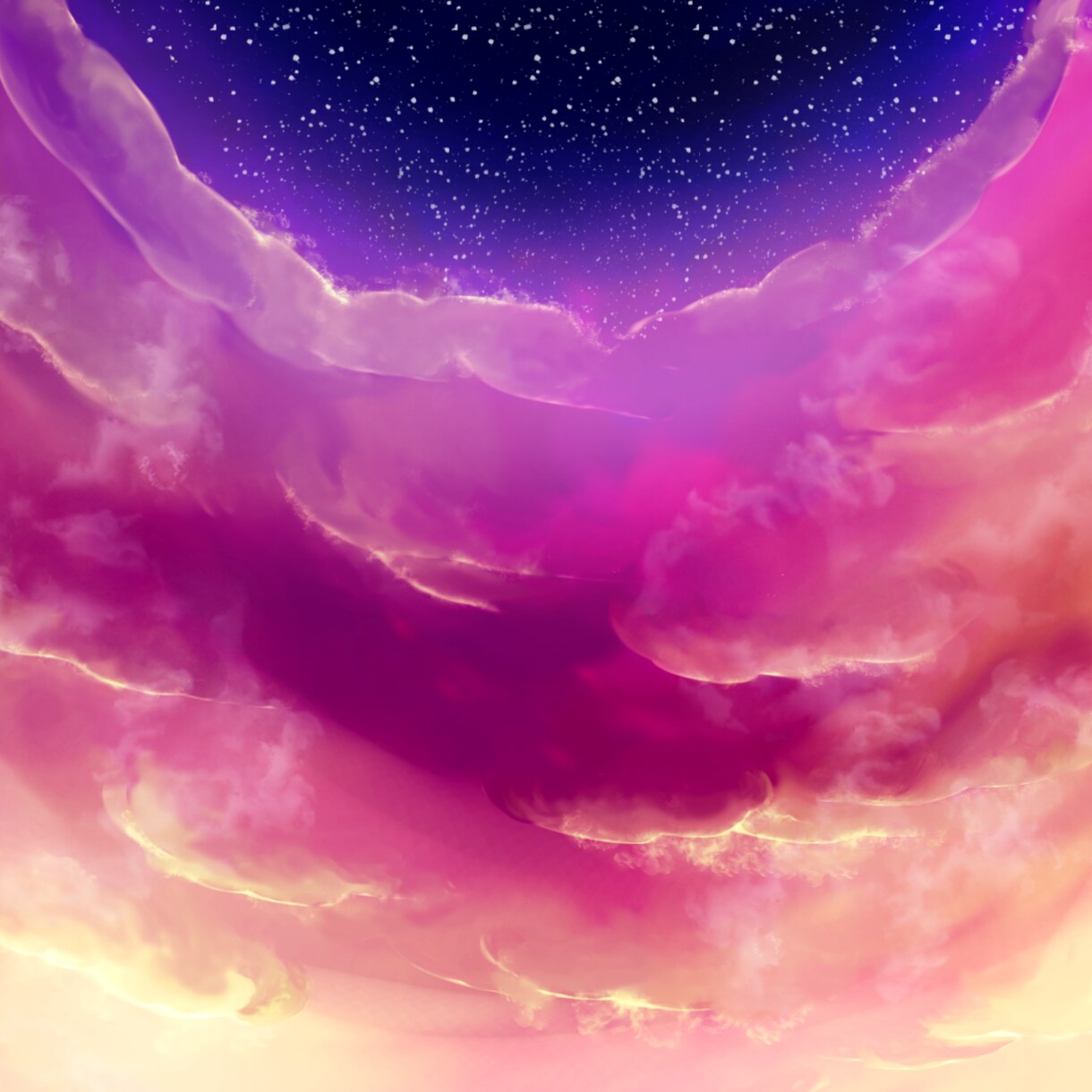 貴方にファンタジー系の空のイラストが届きます 奥行きのある色彩豊かな風景画、背景素材を必要としている人へ イメージ10