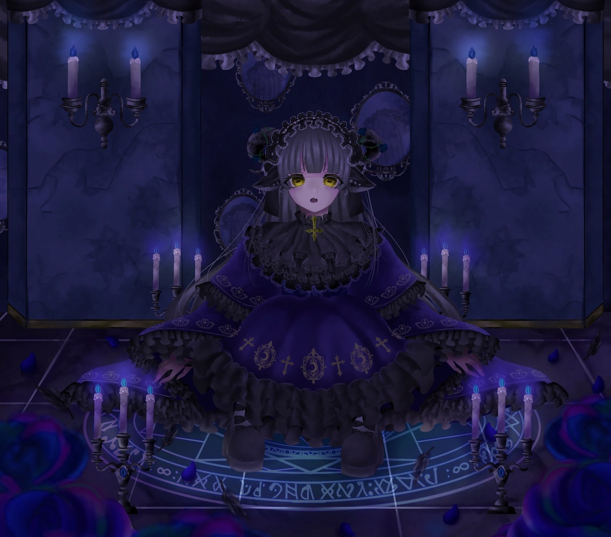ダークでゴシックな女の子を描きます 魔界から飛び出してきたような女の子が得意です イメージ3