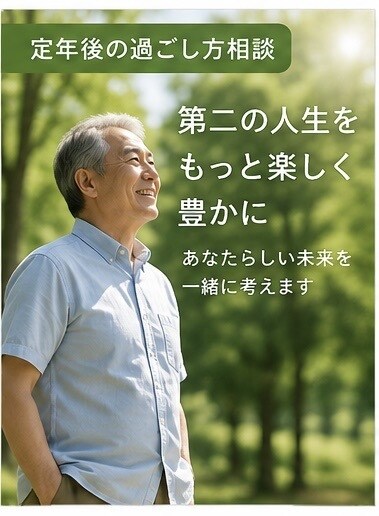 定年後の過ごし方を一緒に考えます 「第二の人生の楽しみを見つける」 イメージ1