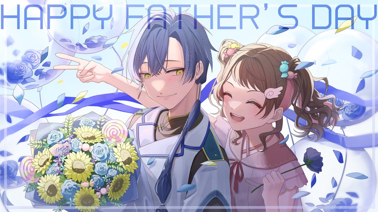 配信、歌ってみた等に使える1枚絵お描きします 汎用的にご使用いただけるキャラクター1枚絵を作成いたします。 イメージ3
