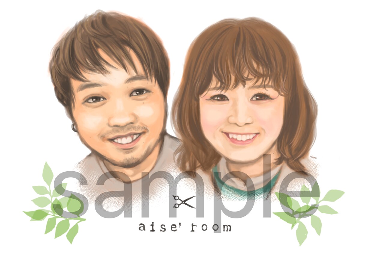 優しくあったかい似顔絵描きます 記念日やウェルカムボード、プレゼントに。 イメージ4