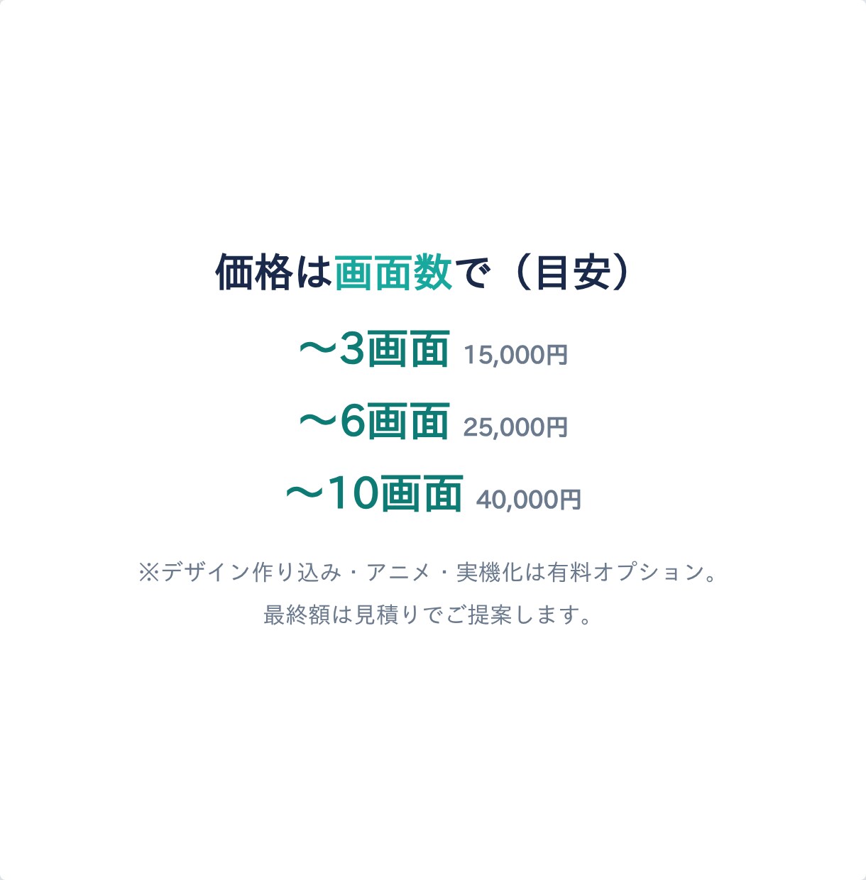 動く画面プロトタイプを作ります 見た目と操作感を最短で確認/実機でも触れます イメージ5